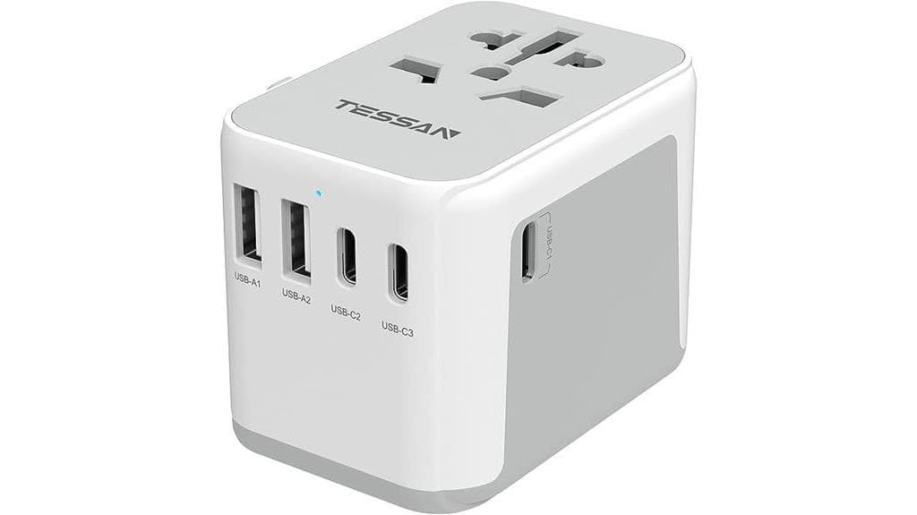 TESSAN Universal Travel Adapter with USB Ports 