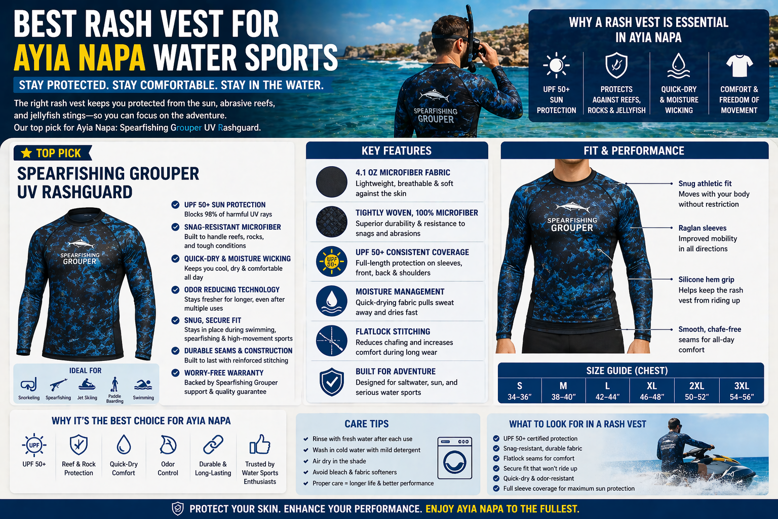 Best Rash Vest for Ayia Napa Water Sports